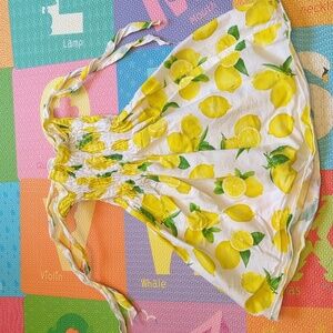 Lemon Print Toddler Dress From Capri